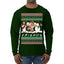 Santa Friends TV Parody Funny Characters Ugly Christmas Sweater Mens Long Sleeve Shirt