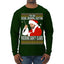 Bad Santa Fucking Santy Claus Ugly Christmas Sweater Mens Long Sleeve Shirt