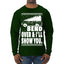 Fanily Vacation Bend Over & I'll Show You Ugly Christmas Sweater Mens Long Sleeve Shirt