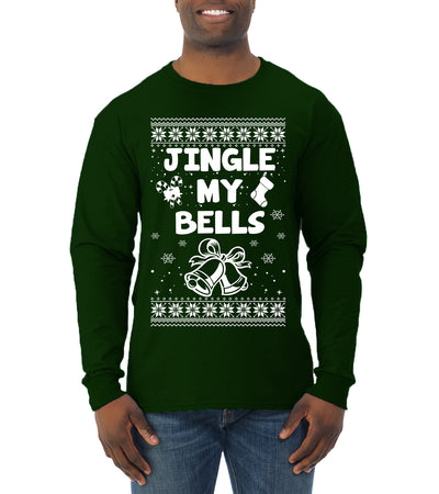 Jingle My Bells Individual Couples Ugly Christmas Sweater Mens Long Sleeve Shirt