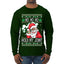 Ho Ho Ho Hold My Joint Weed Santa Smoking Ugly Christmas Sweater Mens Long Sleeve Shirt