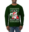 Ho Ho Ho Hold My Joint Weed Santa Smoking Ugly Christmas Sweater Mens Long Sleeve Shirt