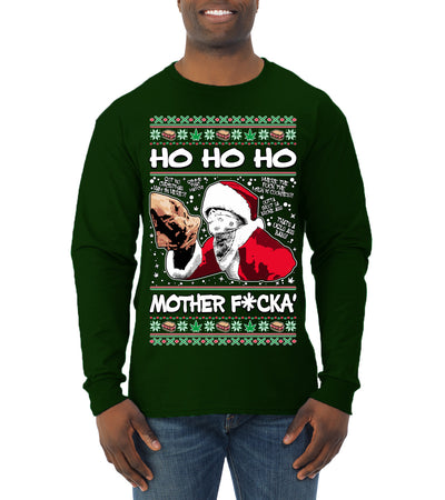Friday Hood Santa  Ugly Christmas Sweater Mens Long Sleeve Shirt