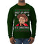 Shut Up Hippy It's Christmas Ugly Christmas Sweater Mens Long Sleeve Shirt