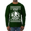 Santa Is Fake Bigfoot Is Real Ugly Christmas Sweater Mens Long Sleeve Shirt