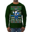 Santa Backs The Blue Pro Police Santa Claus Ugly Christmas Sweater Mens Long Sleeve Shirt