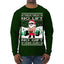 No Lift No Gift Fitness Workout Santa Ugly Christmas Sweater Mens Long Sleeve Shirt