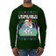 Santa Game Show I'd Like To Solve the Puzzle Wheel Ugly Christmas Sweater Mens Long Sleeve Shirt