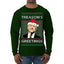 Treason's Greetings Biden President Humor Ugly Christmas Sweater Mens Long Sleeve Shirt