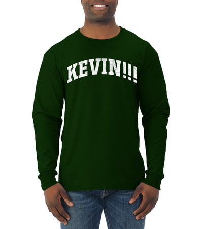 Vintage Movie Quote KEVIN!!! Christmas Mens Long Sleeve Shirt