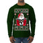 F Around And Find Out Santa Ugly Christmas Sweater Mens Long Sleeve Shirt