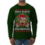 Merry Krampus Santa Folklore Figure Horror Ugly Christmas Sweater Mens Long Sleeve Shirt