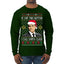 Harvey Hit This Button I Call Santa Specter TV Show Parody Ugly Christmas Sweater Mens Long Sleeve Shirt