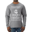 Theres Some Hos in the House Santa Ugly Christmas Sweater Mens Long Sleeve Shirt