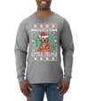 Santa's Little Yelper Christmas Mens Long Sleeve Shirt