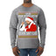 Bad Santa Fucking Santy Claus Ugly Christmas Sweater Mens Long Sleeve Shirt