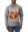 Turboman It's Turbo Time! Ugly Christmas Sweater Mens Long Sleeve Shirt