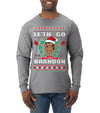 Le'th Go Brandon  Ugly Christmas Sweater Mens Long Sleeve Shirt