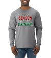 Tis' the Season To Be Drinkin' Christmas Mens Long Sleeve Shirt