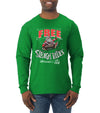 Free Sleigh Rides Warm Blankets & Hot Cocoa Christmas Mens Long Sleeve Shirt