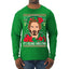 It's Keanu Wreaths Ugly Christmas Sweater Mens Long Sleeve Shirt