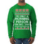 I'm Only A Morning Person on December 25th Ugly Christmas Sweater Mens Long Sleeve Shirt