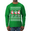 Holiday Spirits Drink Drank Drunk Snowmen Ugly Christmas Sweater Mens Long Sleeve Shirt