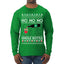 Ho Ho Ho Whole Bottle Wine Spirits Ugly Christmas Sweater Mens Long Sleeve Shirt