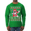 Yo Yo Yo Black Santa Ugly Christmas Sweater Mens Long Sleeve Shirt
