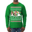 Santa Friends TV Parody Funny Characters Ugly Christmas Sweater Mens Long Sleeve Shirt