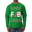 FJB Let's Go Brandon Chant Candy Cane Ugly Christmas Sweater Mens Long Sleeve Shirt
