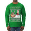 Brodolph Santa Working Out Gym the Red Nosed Gainzdeer Ugly Christmas Sweater Mens Long Sleeve Shirt