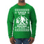 Santa Is Fake Bigfoot Is Real Ugly Christmas Sweater Mens Long Sleeve Shirt
