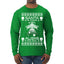 Santa Is Fake Aliens Are Real Ugly Christmas Sweater Mens Long Sleeve Shirt
