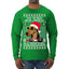 Twas The Nizzle Before Chrismizzle Gangster Dogg Rapper Ugly Christmas Sweater Mens Long Sleeve Shirt