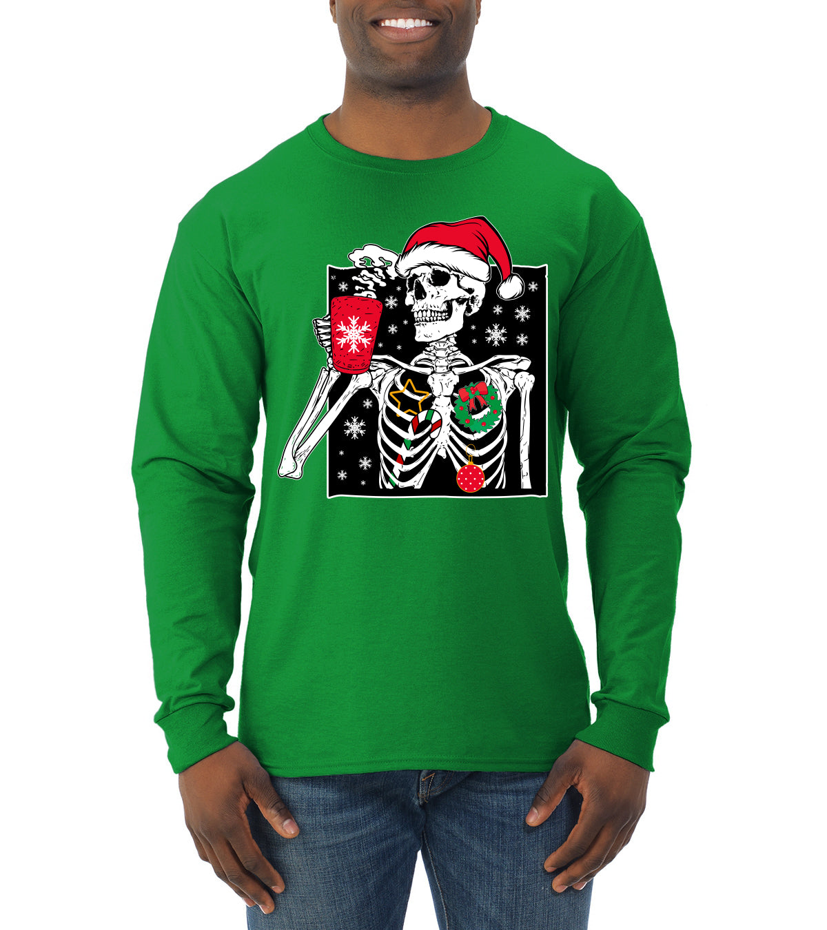 When You're Dead Inside But It's Christmas Christmas Mens Long Sleeve Shirt