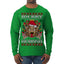 Merry Krampus Santa Folklore Figure Horror Ugly Christmas Sweater Mens Long Sleeve Shirt