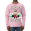 No Lift No Gift Fitness Workout Santa Ugly Christmas Sweater Mens Long Sleeve Shirt