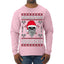 Valhalla Deck The Halls With Skulls & Bodies Ugly Christmas Sweater Mens Long Sleeve Shirt