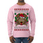 Merry Krampus Santa Folklore Figure Horror Ugly Christmas Sweater Mens Long Sleeve Shirt