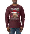 Merry Christmas to Everyone Except Carole Baskin Ugly Christmas Sweater Mens Long Sleeve Shirt