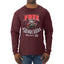 Free Sleigh Rides Warm Blankets & Hot Cocoa Christmas Mens Long Sleeve Shirt