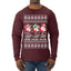 Holiday Spirits Drink Drank Drunk Snowmen Ugly Christmas Sweater Mens Long Sleeve Shirt