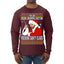 Bad Santa Fucking Santy Claus Ugly Christmas Sweater Mens Long Sleeve Shirt