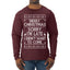 Merry Christmas Sorry I'm Late I Didn't Want To Come Ugly Christmas Sweater Mens Long Sleeve Shirt