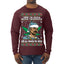 Snoop 'Twas The Nizzle Pot Leaf Weed Funny Ugly Christmas Sweater Mens Long Sleeve Shirt