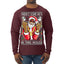 Black Santa Claus Gangster Bling Ho's In This House Ugly Christmas Sweater Mens Long Sleeve Shirt