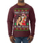 Santa the Plug Hos In This House  Ugly Christmas Sweater Mens Long Sleeve Shirt