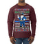 Santa Backs The Blue Pro Police Santa Claus Ugly Christmas Sweater Mens Long Sleeve Shirt