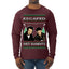 Escaped Bandits Classic Home Holiday Movie Ugly Christmas Sweater Mens Long Sleeve Shirt